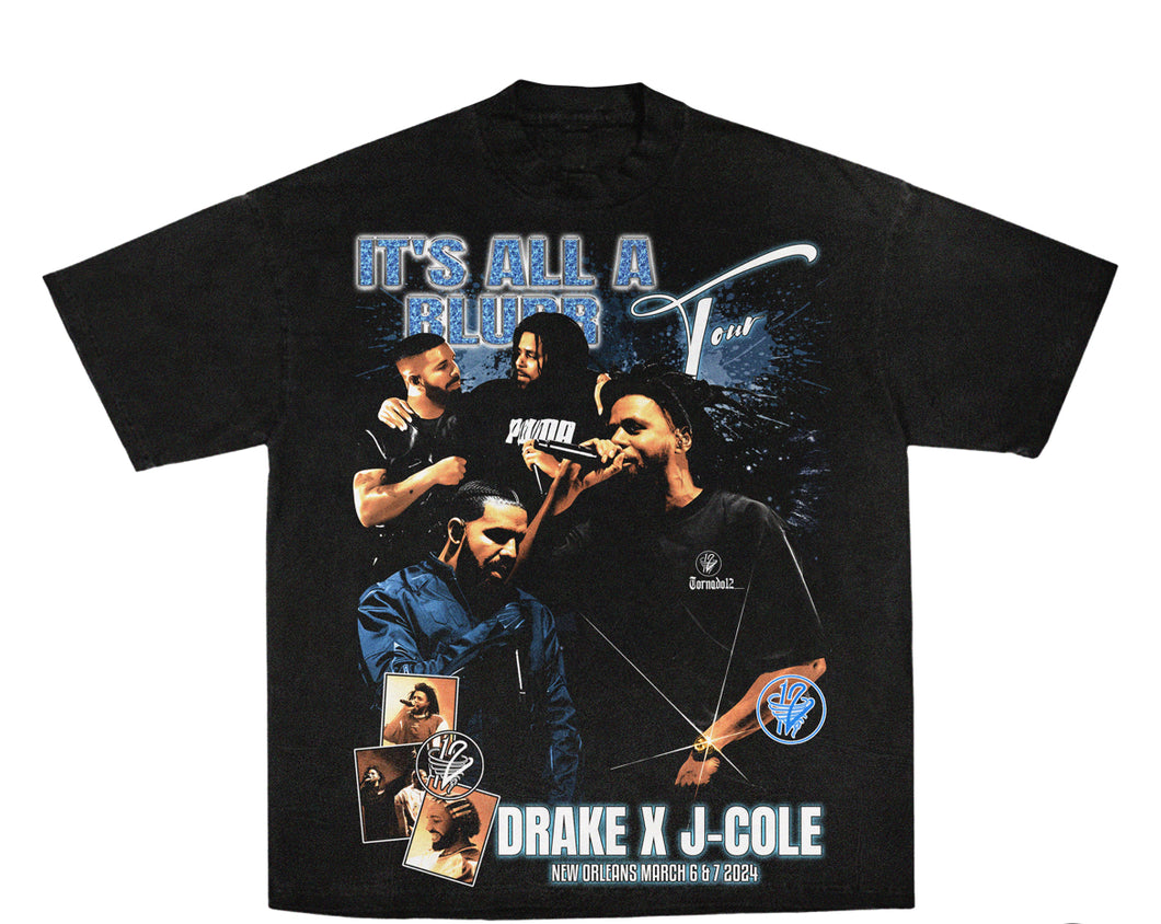 Drake x J Cole All A Blur Tour Tee